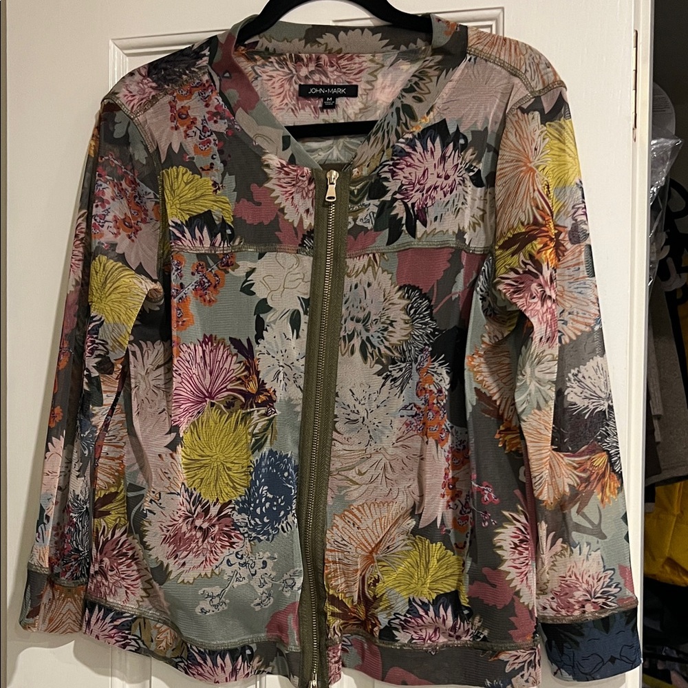 John Mark Women's Floral Bomber Jacket - Multicolor